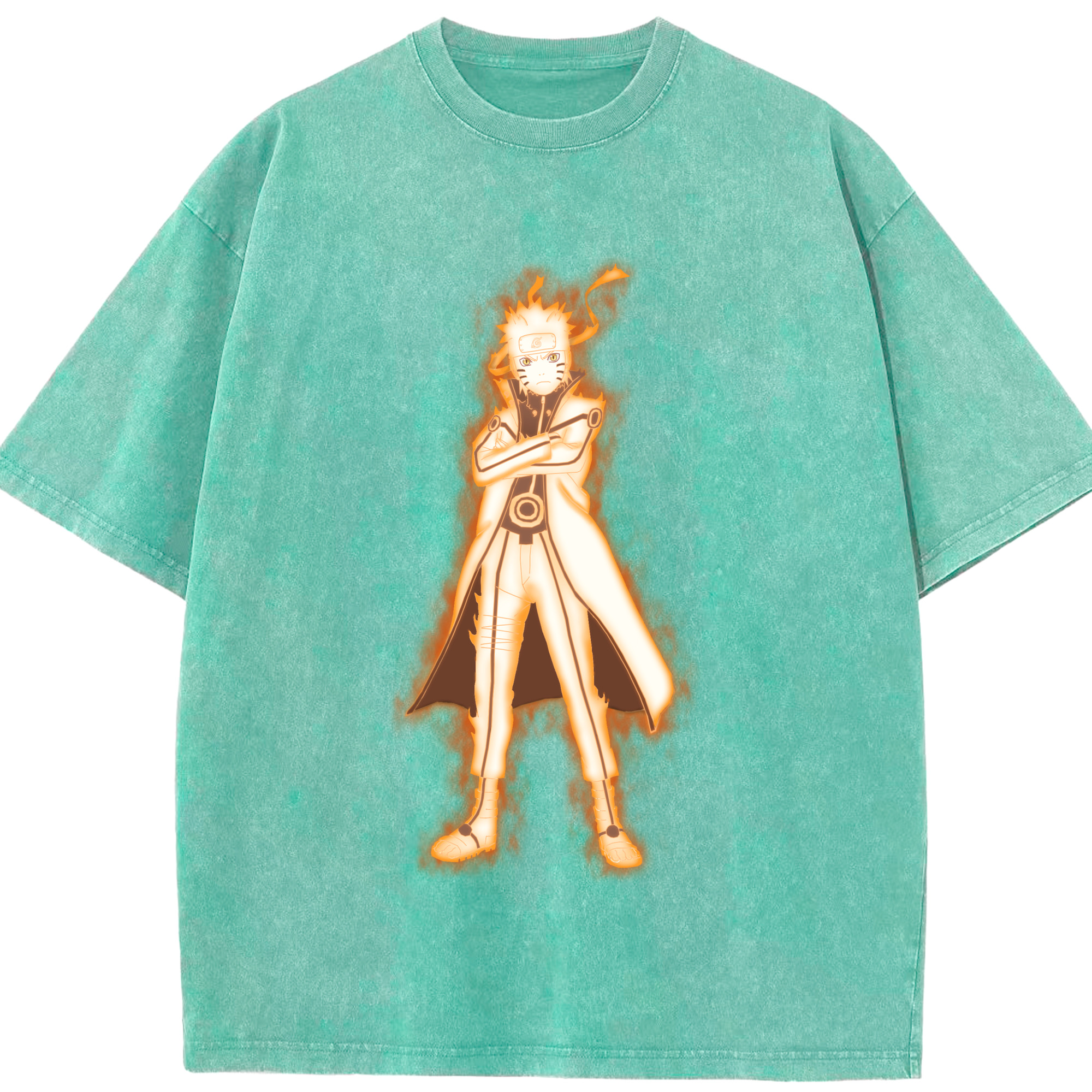 （画像用） NARUTO -ナルト- うずまき ナルト Uzumaki Naruto 綿100% ヴィンテージ風 半袖Tシャツ（フロントプリント）